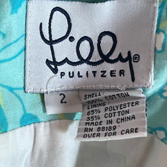 Vintage Lily Pulitzer Floral Blue Dress - Picture 4 of 4
